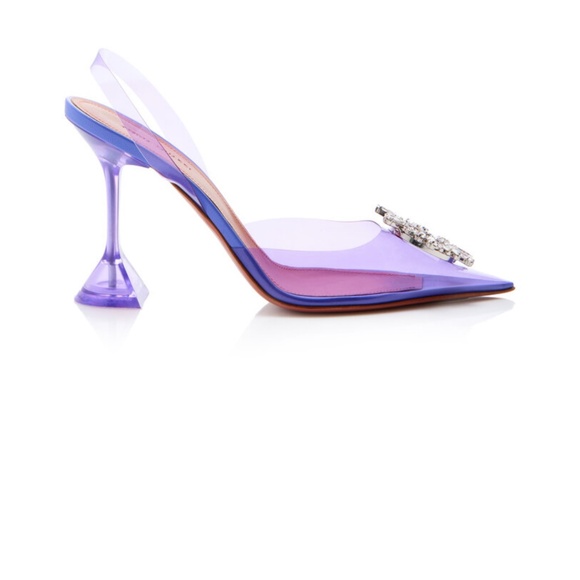 Amina Muaddi Begum Glass Slingback Lilac size 41 - Picture 8 of 11